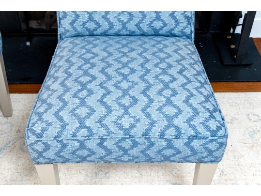 Handsome Pair Of Custom Upholstered Side Chairs