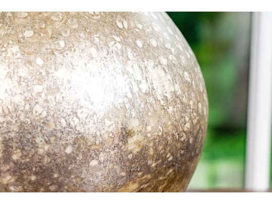 Decorative Glass Bottle Form Table Lamp With Silk Shade