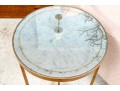 Jonathan Charles Eglomise And Gilded Iron Lamp Round Table