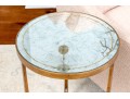 Jonathan Charles Eglomise And Gilded Iron Lamp Round Table