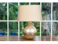 Decorative Glass Bottle Form Table Lamp With Silk Shade