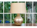 Decorative Glass Bottle Form Table Lamp With Silk Shade