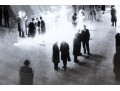 Iconic Photographic Reproduction Print Depicting Sunbeams Through Grand Central Station