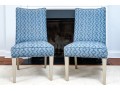 Handsome Pair Of Custom Upholstered Side Chairs