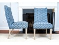 Handsome Pair Of Custom Upholstered Side Chairs