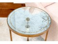 Jonathan Charles Eglomise And Gilded Iron Lamp Round Table