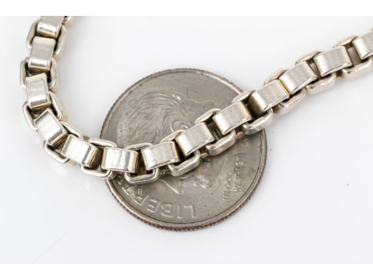 Tiffany & Co. Sterling Silver Chunky Box Link Style Bracelet