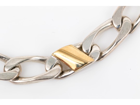 Tiffany & Co. Sterling Silver And 18k Yellow Gold Open Link Bracelet