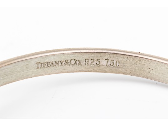 Tiffany & Co. Sterling Silver And 18k Ring End Hook And Eye Bangle Bracelet