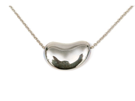 Tiffany & Co. Sterling Silver Elsa Peretti Large Bean Motif Necklace
