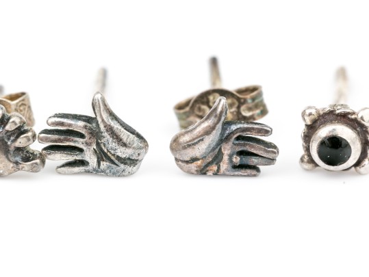 Sterling Silver Assortment Of Diminutive Stud Earrings