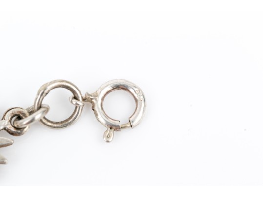 Sterling Silver Fun Sun Motif Link Bracelet