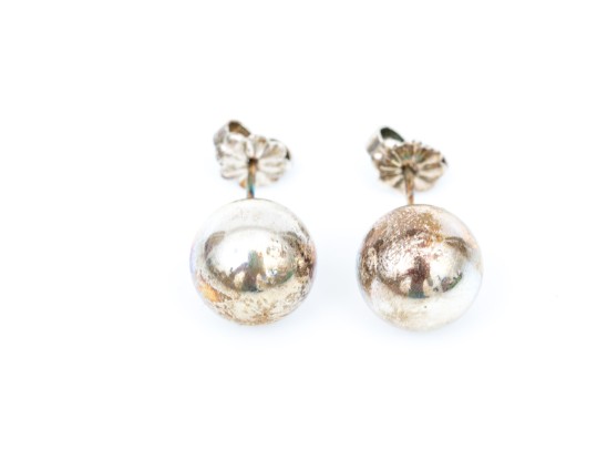 Tiffany & Co. Sterling Silver 10mm Ball Stud Earrings