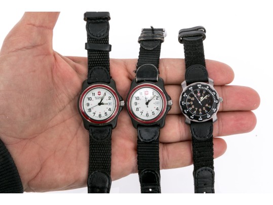 Swiss Army Collection Of Three 30mm And 32mm Quartz Strap Watches