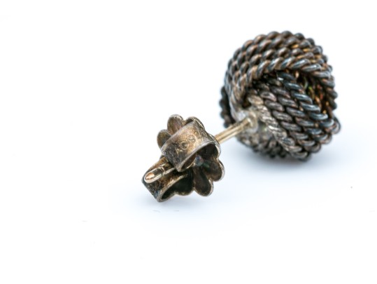 Tiffany & Co. Sterling Silver Classic Knot Stud Earrings
