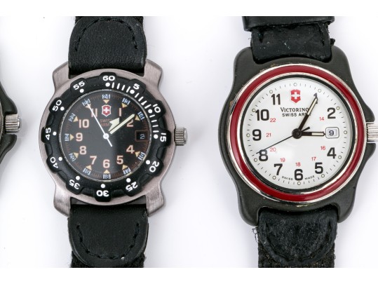 Swiss Army Collection Of Three 30mm And 32mm Quartz Strap Watches