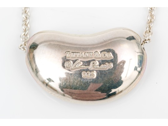 Tiffany & Co. Sterling Silver Elsa Peretti Large Bean Motif Necklace