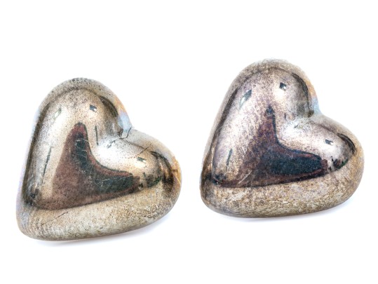 Tiffany & Co. Sterling Silver Heart Stud Earrings