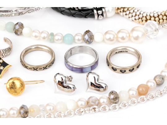Assorted Collection Of Costume Jewelry, Including Brighton, Plus One Sterling Toe Ring