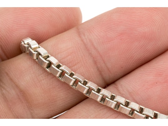 Tiffany & Co. Sterling Silver Chunky Box Link Style Bracelet