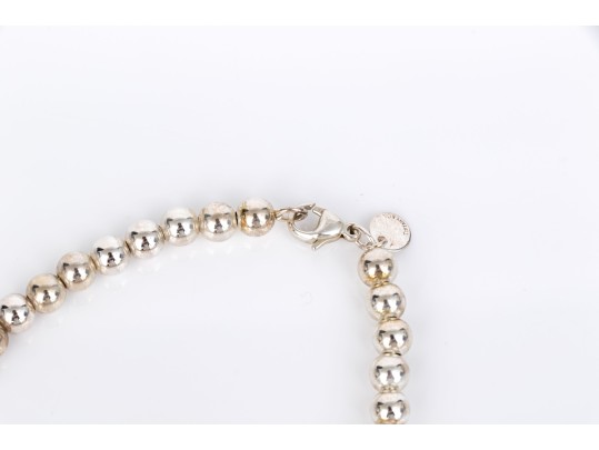 Sterling Silver Striking Graduated Bead Necklace