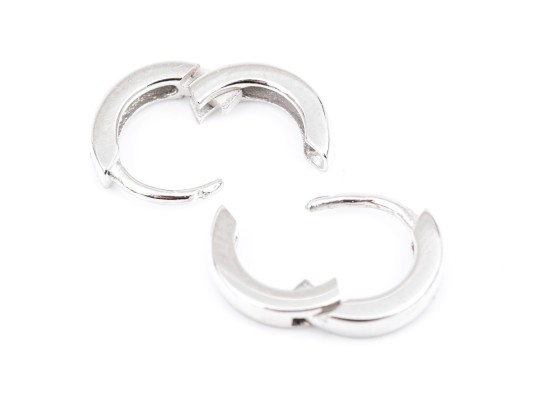 14k White Gold Lovely Small Simple Hoop Earrings