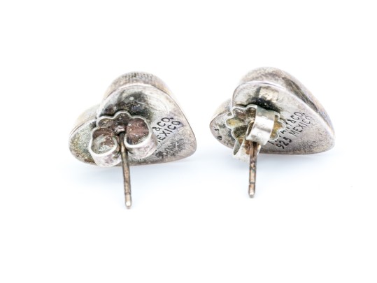 Tiffany & Co. Sterling Silver Heart Stud Earrings