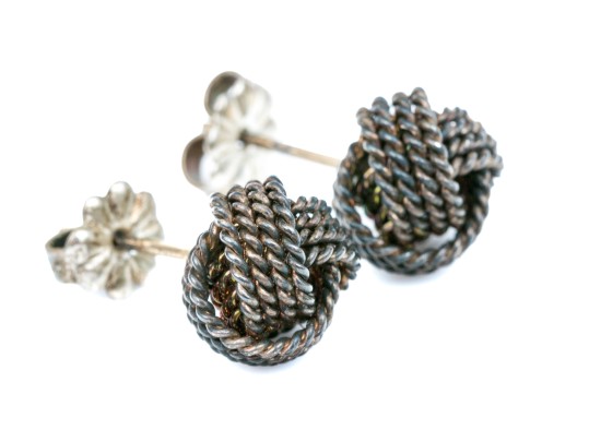 Tiffany & Co. Sterling Silver Classic Knot Stud Earrings
