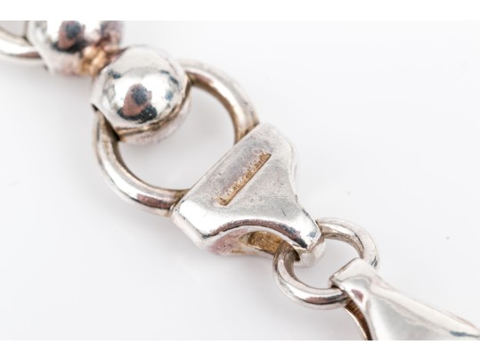 Sterling Silver Pair Of Open Link Patterned Bracelets