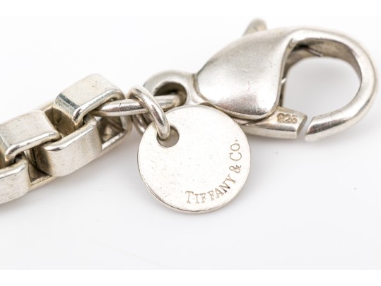 Tiffany & Co. Sterling Silver Chunky Box Link Style Bracelet