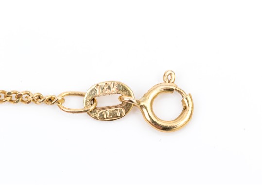 14k Yellow,  Gold Classic Curb Style Chain, 15 7/8