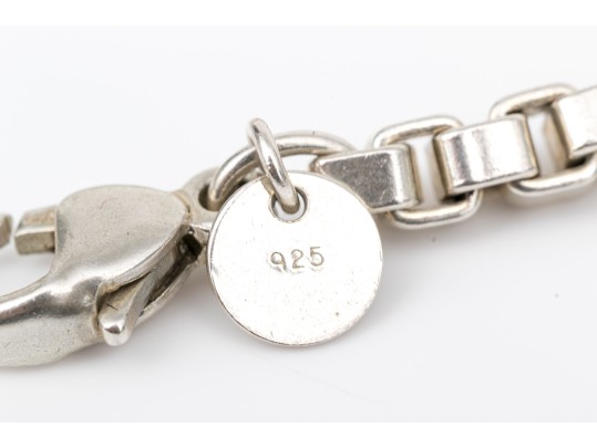 Tiffany & Co. Sterling Silver Chunky Box Link Style Bracelet