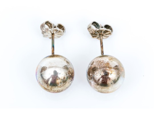 Tiffany & Co. Sterling Silver 10mm Ball Stud Earrings