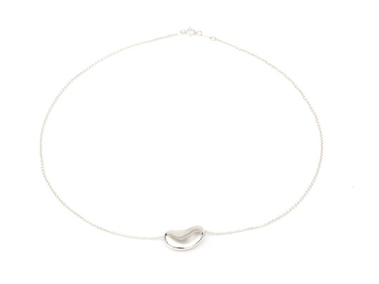 Tiffany & Co. Sterling Silver Elsa Peretti Large Bean Motif Necklace