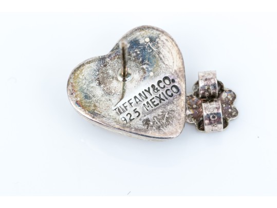 Tiffany & Co. Sterling Silver Heart Stud Earrings