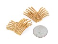 18k Yellow Gold Magnificent Folded Twisted Rope Earrings
