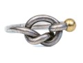 Tiffany & Co. Sterling Silver And 18k Yellow Gold Classic Knot Ring, Size 5.5