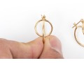 14k Yellow Gold Contemporary High Polished Spiral Hoops