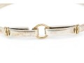 Tiffany & Co. Sterling Silver And 18k Striking Ring Motif Bangle Bracelet