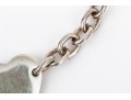 Sterling Silver Pretty Double Heart Id Style Bracelet