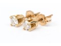 10k Yellow Gold Classic Diamond Stud Earrings, App. 0.41 TCW