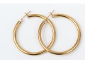 14k Yellow Gold Fun Large Round Hoop Earrings