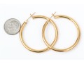 14k Yellow Gold Fun Large Round Hoop Earrings