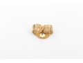 14k Yellow Gold Pretty 5.75 Mm Cultured Pearl Stud Earrings Set With Diamonds, App. 0.08 TCW