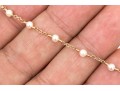 10k Yellow Gold Beautiful 3.5mm Cultured Pearl Station 16