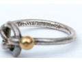 Tiffany & Co. Sterling Silver And 18k Yellow Gold Classic Knot Ring, Size 5.5