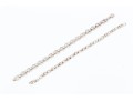 Sterling Silver Pair Of Open Link Patterned Bracelets