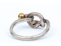 Tiffany & Co. Sterling Silver And 18k Yellow Gold Classic Knot Ring, Size 5.5