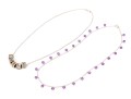 Sterling Silver Pair Of Chain Necklaces - One Amethyst Fringed, One 