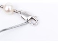 14k White Gold Pretty White Cultured Freshwater Pearl Station Necklace